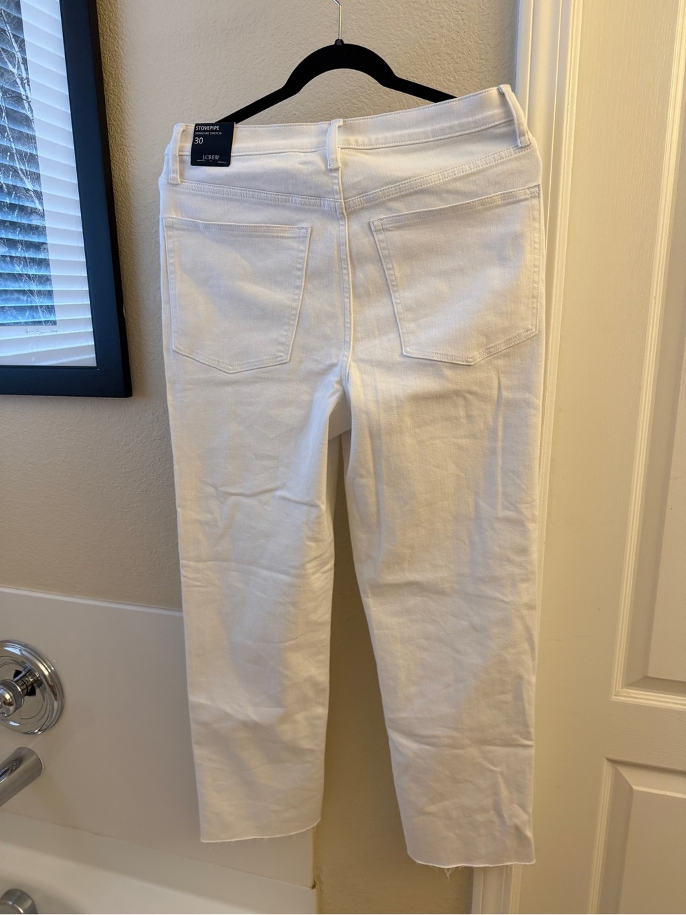 J. Crew women’s Slim Straight White Jeans - Picture 4 of 6